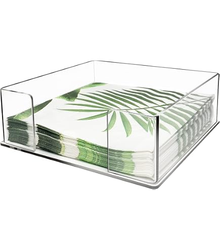 Acrylic Napkin Holder Tray – Clear U-Shaped Paper Towel Tray For Bathroom, Kitchen, Office