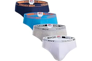 Trendy Boy Intimo Bambino in Cotone Intimo 2-18 Anni Mutande Bambino Confezione da 4 Pezzi Design Italiano Multicolore Ultra Morbido