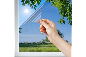 Dimexact Pellicola Anti Calore Solare per Vetri, Installazione Esterna Vetro Superiore a 1,2 Metri Quadri, Argento Chiaro, Larghezza Fino a 1,52 m, in Rotolo