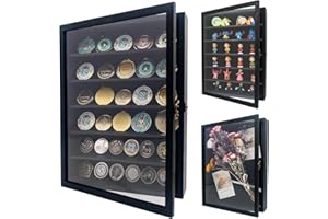 GraduationMall Shadow Box Frame with Removable Shelves,12x16 Black Deep Memory Box Display Case for Military Medals Flowers Keepsake Collectibles