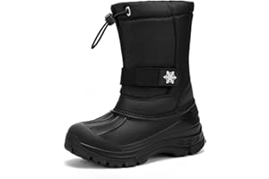 Kricely Boys Wellies Kids Snow Boots Boys Girls Winter Boots Walking Shoes Rain Boots