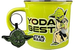 PYRAMID INTERNATIONAL Star Wars Yoda Geschenkset mit Tasse und Schlüsselanhänger (Yoda Best Design) 325ml Keramiktasse - Offizielles Lizenzprodukt
