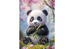 CEOVR Diamond Painting Kit,Panda Pittura Diamante Adulti,Diamond Painting Adulto,30x40 cm Pittura Diamante 5D Panda Sotto L'a