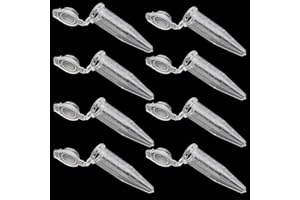 TXERFOLG 100 Stück Reaktionsgefäße Stoffkapseln 1,5ml Transparent Zentrifugenröhrchen aus Plastik Tubes Kapseln mit Schnappdeckeln