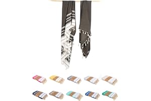 NOUR Premium Hamamtuch aus 100% Baumwolle, [2er Pack], groß 100x200 - Picknickdecke, Saunatuch & Strandtuch in einem – Extra 