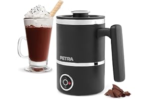 Petra PT5133VDEEU10 Chocolisse Cioccolata Calda Elettrica & Frusta per Schiuma, 300 ml/150 ml Vaporiera/Montalatte, Funzione Fredda per Caffè Freddo e Cacao, Senza BPA, Pannello di Controllo Touch