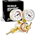 RX WELD Acetylene Regulator Welding Gas Gauges CGA-200 Rear Inlet With 9/16"-18 Outlet and Hose Connector