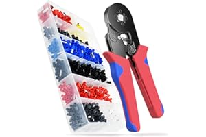 AFELD ELEKTRO Pinza crimpatrice con puntali [1200 pezzi] – Pinza per terminali [0,25 – 10 mm2]