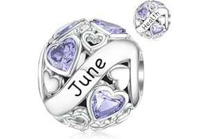SEVENWELL Geburtsstein Charms for Pandora Charm 925 Sterling Silber Geburtstag Bead Charm