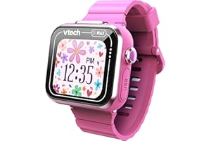 VTech KidiZoom Smart Watch Max, Watch For Kids With Games, Dual Camera For Photos & Selfies, 8 Games, Pedometer, Colour Screen, Funny Effects & More, For Infants aged 4, 5, 6, 7 + Years, Pink