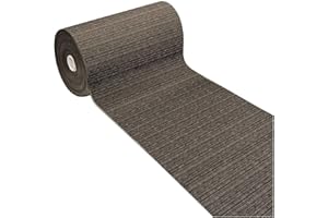 emmevi Tappeto Cucina Tinta Unita Striato Bordato Assorbente Passatoia Casa Antiscivolo 54x280 Cm Marrone
