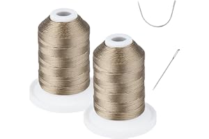 Resistente a los rayos UV – Simthread 100% poliéster hilo unido Tex 69 (12 wt) – 250 yardas x 2 carretes NP-Steel