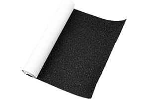 KMKANPO 81 * 21cm Cinta adhesiva de agarre para monopatín,Patinetas Cinta de Agarre autoadhesiva,Skateboard Griptape,Papel De Lija Monopatín,Cinta De Skate,para Patinetas Longboards Scooters(Negro)