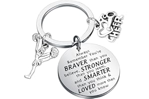 BNQL Cheer Portachiavi Cheer Regali per Cheerleaders Squadra Regali Cheerleader, Regali Cheerleader, Youre Braver Than You Believe