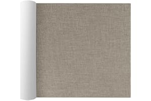 GELAISI Patch Tissus Autocollant Beige Gris, 40 * 200 cm Patch en Tissu de Lin Auto-adhésif, Kit Réparation Tissu pour Canapé, Rembourrage, Meubles, Sièges de voiture, Chaise de bureau（1 Rouleau）