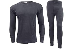 Orbiz Men’s Thermal Underwear Set - Full Long Sleeve Vest Top and Long Johns Bottoms Perfect Heat Micro Winter Underwear