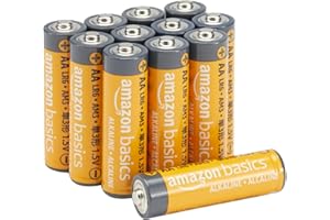 Amazon Basics AA 1.5 Volt Performance Alkaline Batteries, 12-Pack (Packaging May Vary)