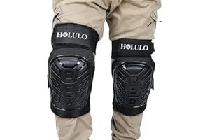 HOLULO Knieschoner Arbeiten, Verlängert Knieschützer Arbeit mit Schaumstoffpolsterung und Gelkissen, Knieschoner Gartenarbeit,Atmungsaktiver,Starken Rutschfesten Gurten für Handwerk Bodenbeläge Garten