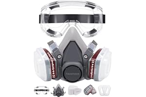 FACEMOON Respirator Mask,Safety Dust Face Cover,Dust Face Cover Paint Face Cover,Gas Mask With Filter,For Paint,Dust And Formaldehyde,Sanding,Polishing,Spraying And Other Work