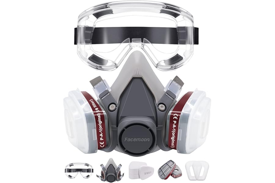 Respirator Mask,Safety Dust Face Cover,Dust Face Cover Paint Face Cover,Gas Mask With Filter,For Paint,Dust And Formaldehyde,Sanding,Polishing,Spraying And Other Work