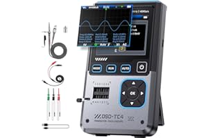 SIRYDER Oscilloscope, DSO-TC4 Oscilloscope Numérique 3 en 1 Largeur de Bande 10MHz 48Ms/s Échantillonnage 13 Sortie de Signal Auto à une Touche Testeur de Transistors Électronique Testeur de Composants Charge