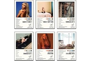 NebulaNova Sabrina Poster Carpenter (lot de 6) - Art mural sur toile, décoration de pièce, cadeau, sans cadre, 20 x 30 cm