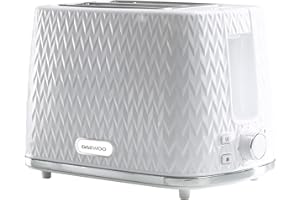 Daewoo Argyle Collection, Toaster 2 Slice With Defrost, Reheat And Browning Control To Use At Your Convenience, While The Removable Crumb Tray Makes Cleaning Quick, White