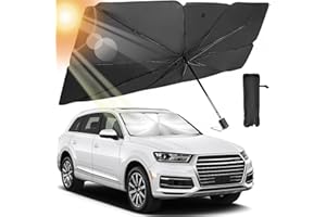 Pare-Soleil Avant de Voiture, Parapluie Pare-Soleil Pliable pour Pare-Brise de Voiture, Pare Soleil Voiture Pare Brise Avant, Parasol de Voiture pour Le Pare-Brise pour la Plupart des Voitures SUV