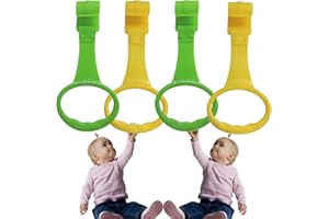 GERCHAM Anillas para Cunas y Parques, 4 Piezas Anillas Parque Bebe, Anillas para Cunas y Parques, Anillos de Mano Desmontables con Borde Suave, Ayuda a su Bebe a Ponerse de Pie Facilmente