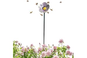 Trädgårdsbi vattenstation, väderbeständig pollinatormatare, 10,63 x 1,61 i nektarmaträtt utomhus med robust byggnad, dekorativ insektsvätskebricka, fjärilsbad med naturlig stil, uteplats användning