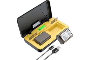 ENEGON NP-FW50 20W Dual-Akku-Schnellladegerät-Set (2 x 1800 mAh) für Sony Alpha ZV-E10, A6000, A6400, A6500, A6300, A5000, A5100, A55, A7, A7II, A7RII, A7SII,A7S,A7S2,A7R,A7R2 Kamera