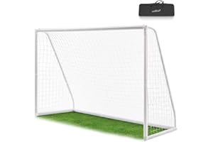 ArtSport But de Football 300x200 cm / 180x120 cm avec Filet, piquets et Sac de Transport - Système à cliquer pour Un Montage Facile – But de Foot pour Enfants en extérieur, Jardin