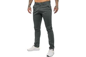 989ZÉ ENZO Pantalon Chino Jeans Stretch Coupe Ajustée Coton Homme avec Poches