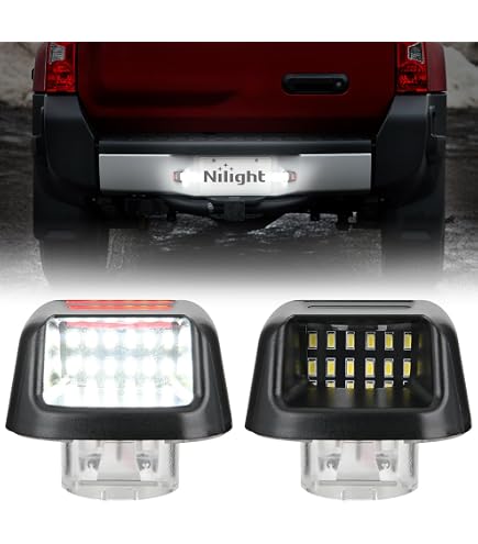 Wyrxalon License Plate Light Housing – Pair For Nissan Frontier, Armada, Xterra (2007-2019)