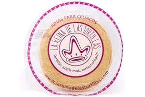 La Reina de las Tortillas | Tortillas Mexicanas de Maíz Amarillo| 32 Unidades | 10cm | Ideal para Fajitas | Sin Gluten | Maíz 100% Nixtamalizado