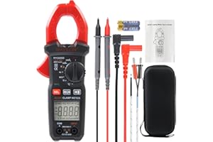 MAYILON MY2600D Pinza Amperometrica, Multimetro Digitale con Retroilluminazione e Luce, Misura Della Corrente CA/CC Tensione NCV Resistenza Capacitanza Continuità Diodo Frequenza Temperatura