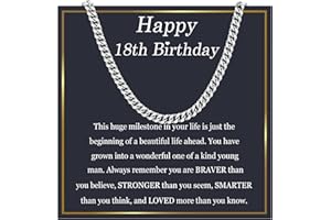 EPIRORA 13th 16th 18th Birthday Gifts for Boys, Cuban Chain for 13 16 18 Year Old, Happy Birthday Gifts for Son Grandson Nephew Brother, Men's Chain Jewelry