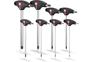 INBUS® 70129 uchwyt T klucz imbusowy zestaw 8-częściowy, 2–10 mm, z technologią HybridTouch – Made in Germany