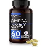 Omega 3 6 9 Olio di Pesce Puro - Con Olio di Lino, Olio di Semi di girasole  e Vitamina E - 1000mg per uomini e donne - 90 capsule da NutriZing :