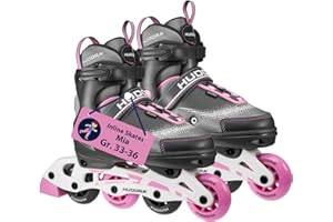 ‎HUDORA HUDORA Inline Skates Mia/Leon - Inliner für Kinder/Jugendliche & Erwachsene in versch. Größen & Farben - Roller Skates bis zu 4 Größen verstellbar - Bequeme & stilvolle Rollerskates