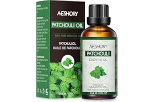 AESHORY Olejek Eteryczny Z Paczuli 50 ml, Naturalny Olejek Paczuli, Aromaterapeutyczne Olejki Zapachowe Do Dyfuzora, Pielęgnacji Ciała, Pielęgnacji Skóry, Pielęgnacji Włosów, Relaksu, Masażu, Kąpieli