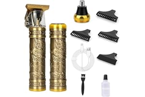 CIBITA Regolabarba Uomo Professionale, 3 in 1 Tagliacapelli Uomo Kit per Barba/Capelli/Orecchie/Naso/Corpo, T-Blade Rasoio Elettrico Barba e Capelli, Macchinetta di Precisione Groomer per Barbiere