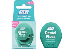 TePe Dental Floss Tandtråd 40m | Expanderade tandtråd, Rengöring mellan tänderna, Tandtråd utan PFAS, Ta bort plack enkelt och skonsamt, Fräsch mintsmak