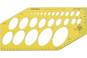 Traceease Geometric Drafting Isometric Ellipse Template Drawing Stencil, Designing Template Measuring Ruler