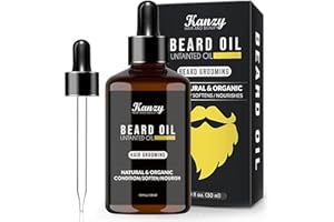 KANZY HAIR AND BEAUTY Kanzy Aceite Barba 30 ml Aceite de Barba de Hombre para el Cuidado de la Cara y la Barba con Aceite de Jojoba, Aceite de Aloe vera, Aceite para Barba el Crecimiento y hidratación