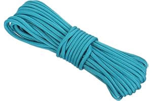 Rebower 550 Paracord Rope 15m, 4mm Thin Paracord Nylon Cord 7-Strand Core [for Tent Camping Outdoor Gear] - Light Blue