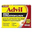 Advil Non-Drowsy Sinus Congestion and Pain 10 Coated Tablets