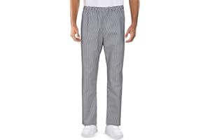 ProLuxe Pantaloni da Cuoco Professionali Neri - vestibilità Moderna Unisex - Ideale per l'uso Quotidiano