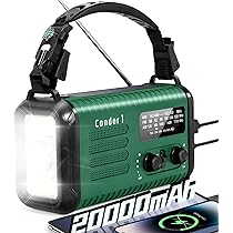 DAB Radios FM Bluetooth Speaker 10000mAh PowerBan Emergency Radio Portable Solar Radio Receiver Hand Crank USB-C Charging LED - 44