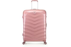 ABISTAB Verage Hartschalenkoffer Seagull 55cm (S-19-55x40x20) 35 bis 45 Liter 4 Räder Rosegold Limited Edition TSA-Schloss, Hartschale-Reisekoffer, Handgepäck Trolley erweiterbar